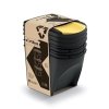 Zestaw koszy do segregacji SORTIBOX 3x25L czarny / kolorowe klapki